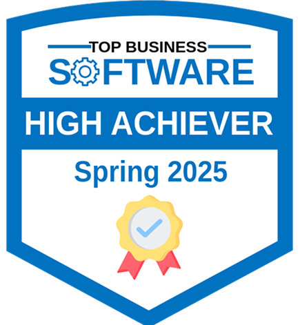 Top Business Software High Achiever Spring 2025 badge