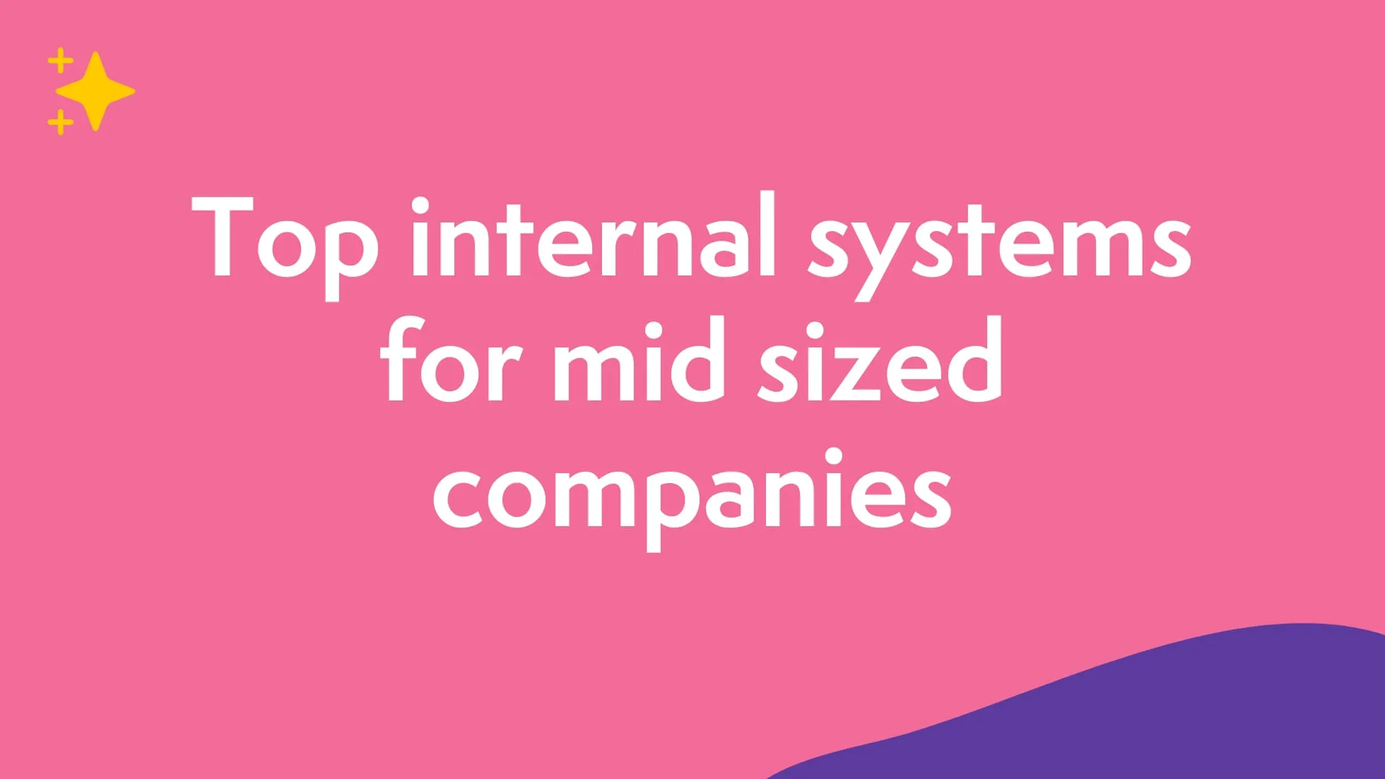 Top 8 internal systems for mid-sized companies