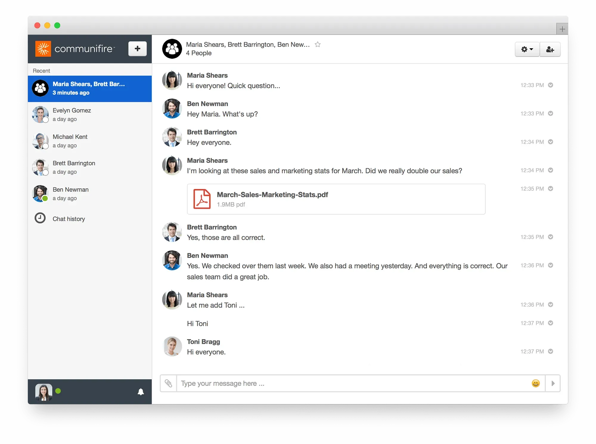 Axero Chat and Messages