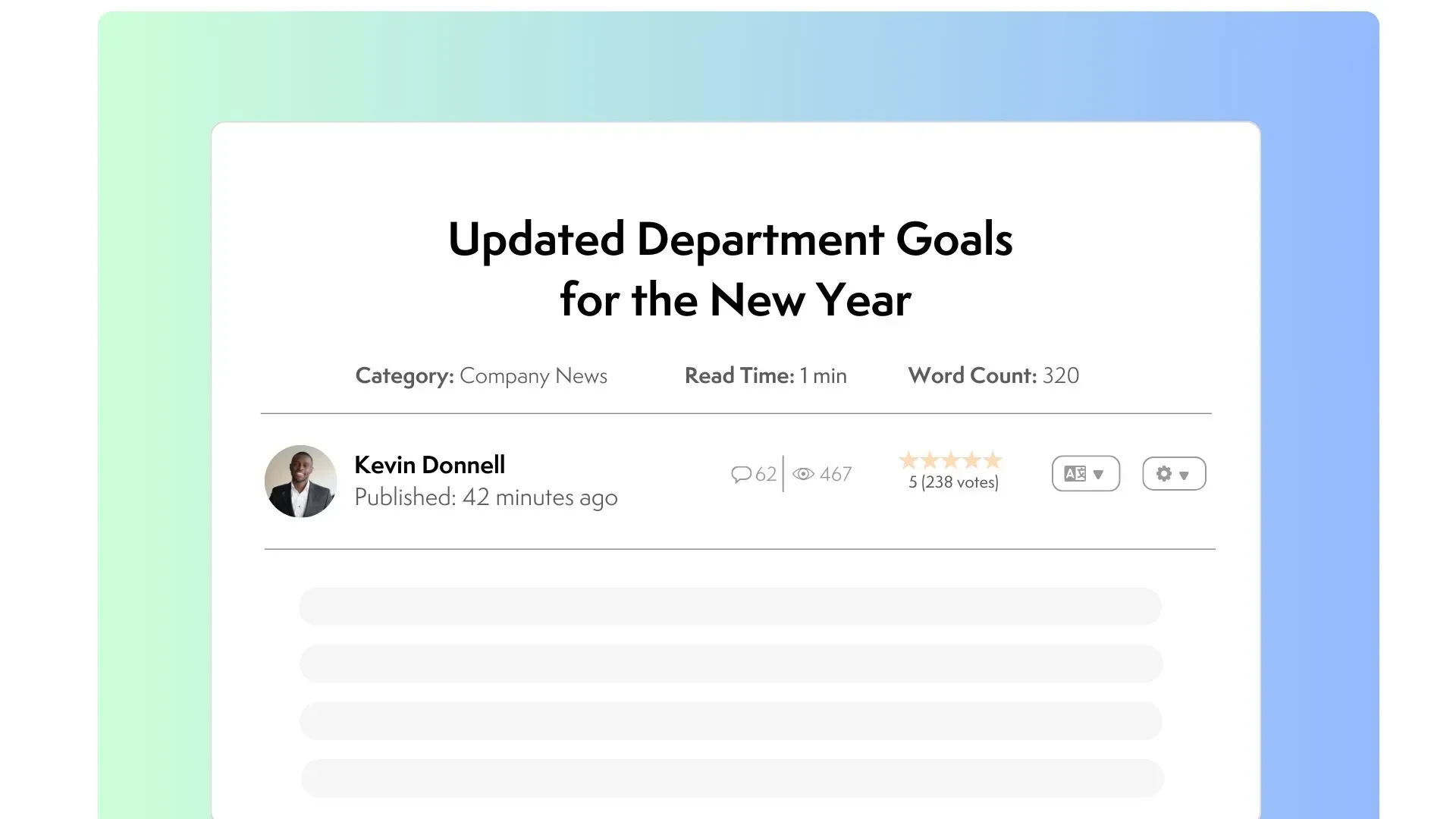 Video library with training videos, thumbnails, and ratings.