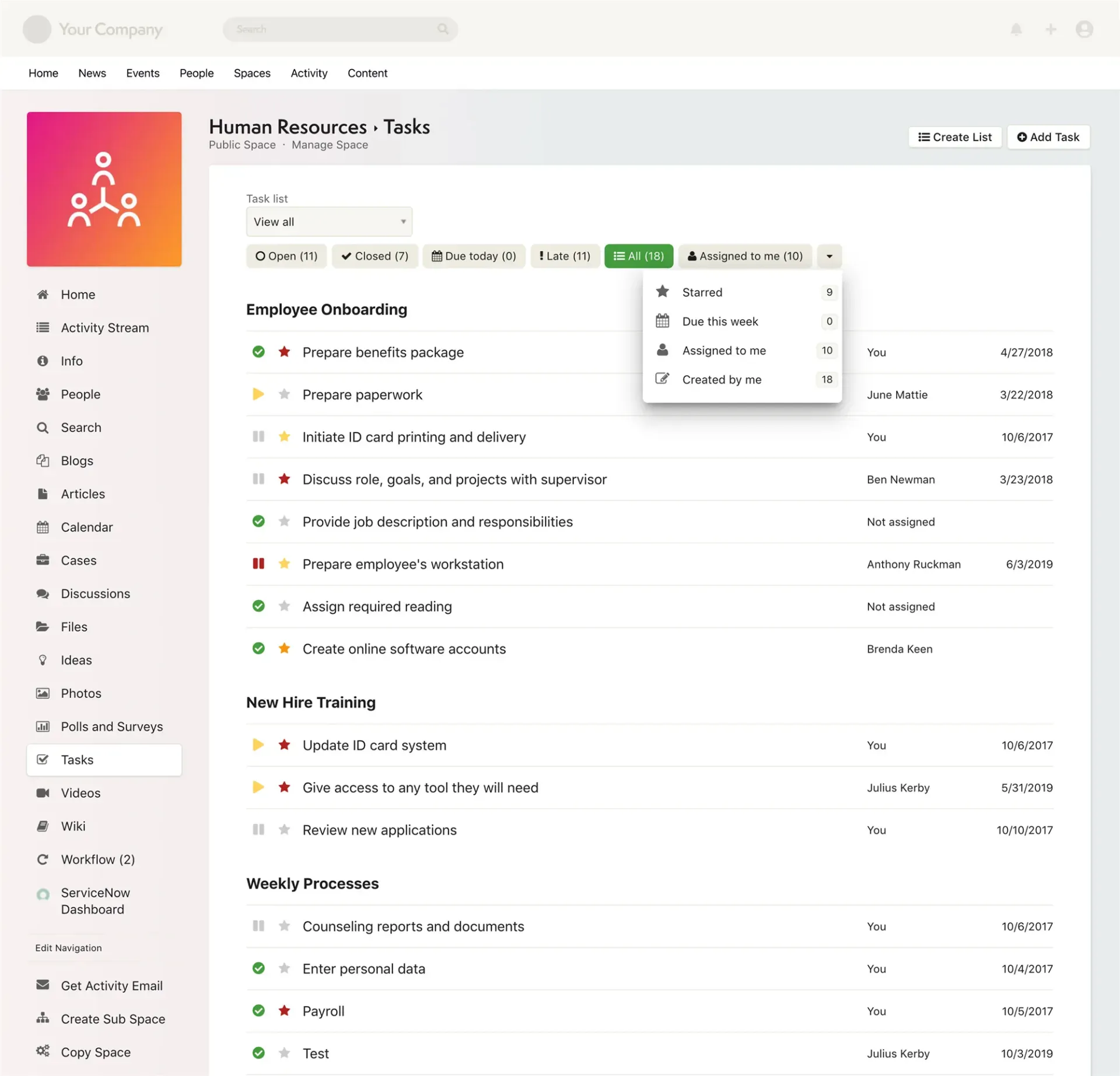 Personal task manager with drag-and-drop lists and completion checkboxes.