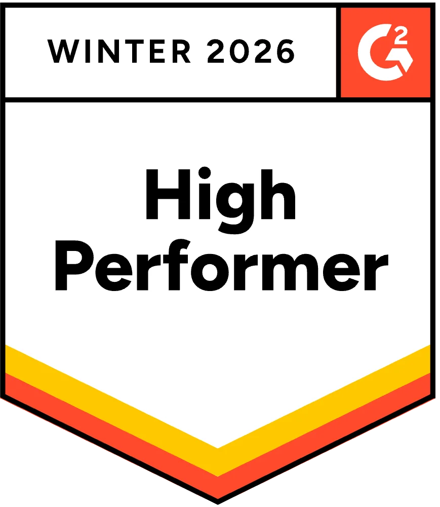 G2 High Performer Winter 2026 badge