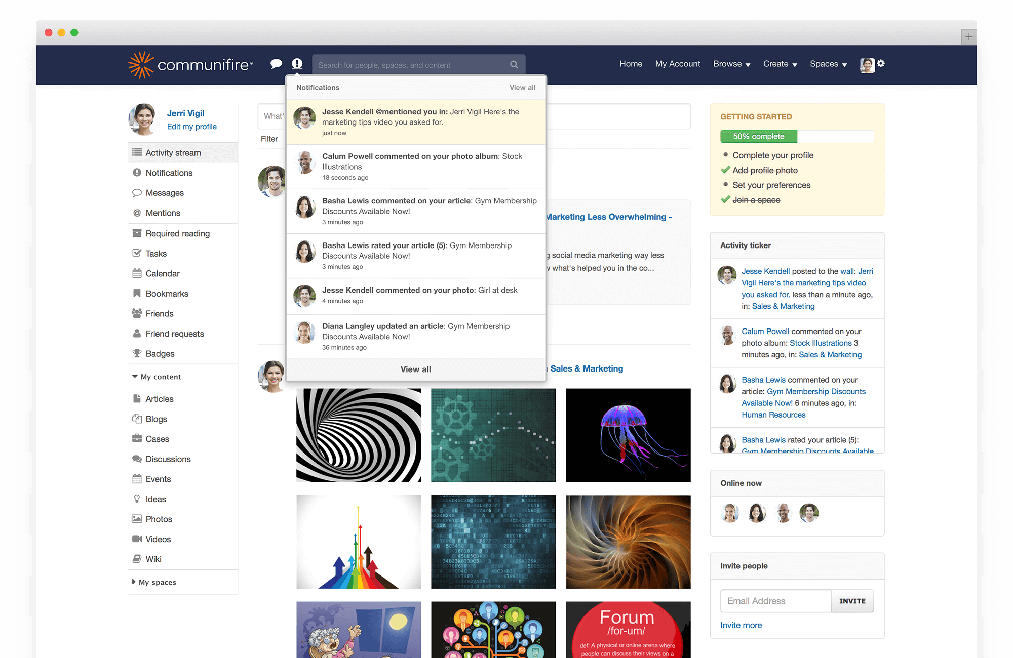 intranet manager - notifications