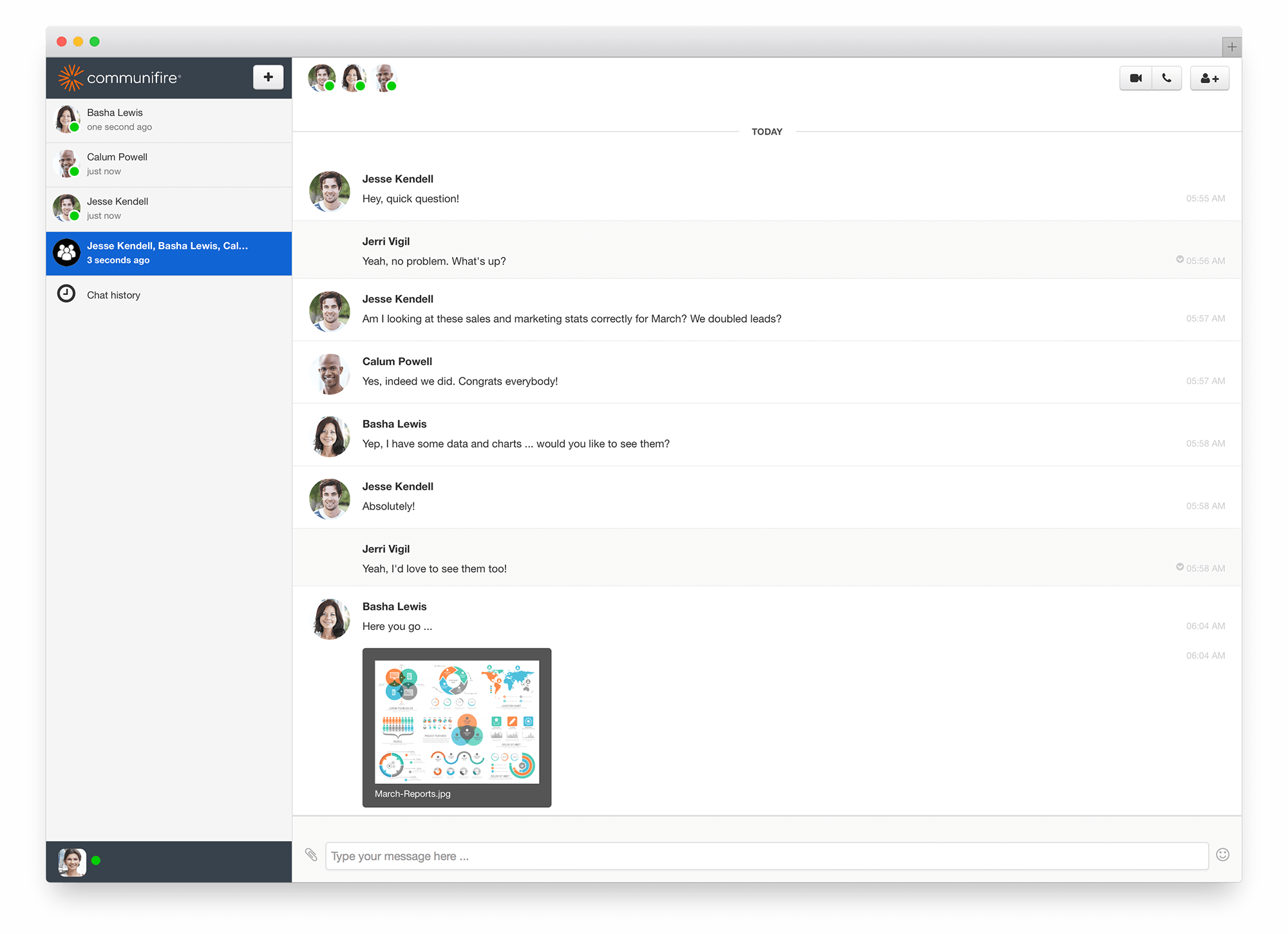 Communifire intranet chat software