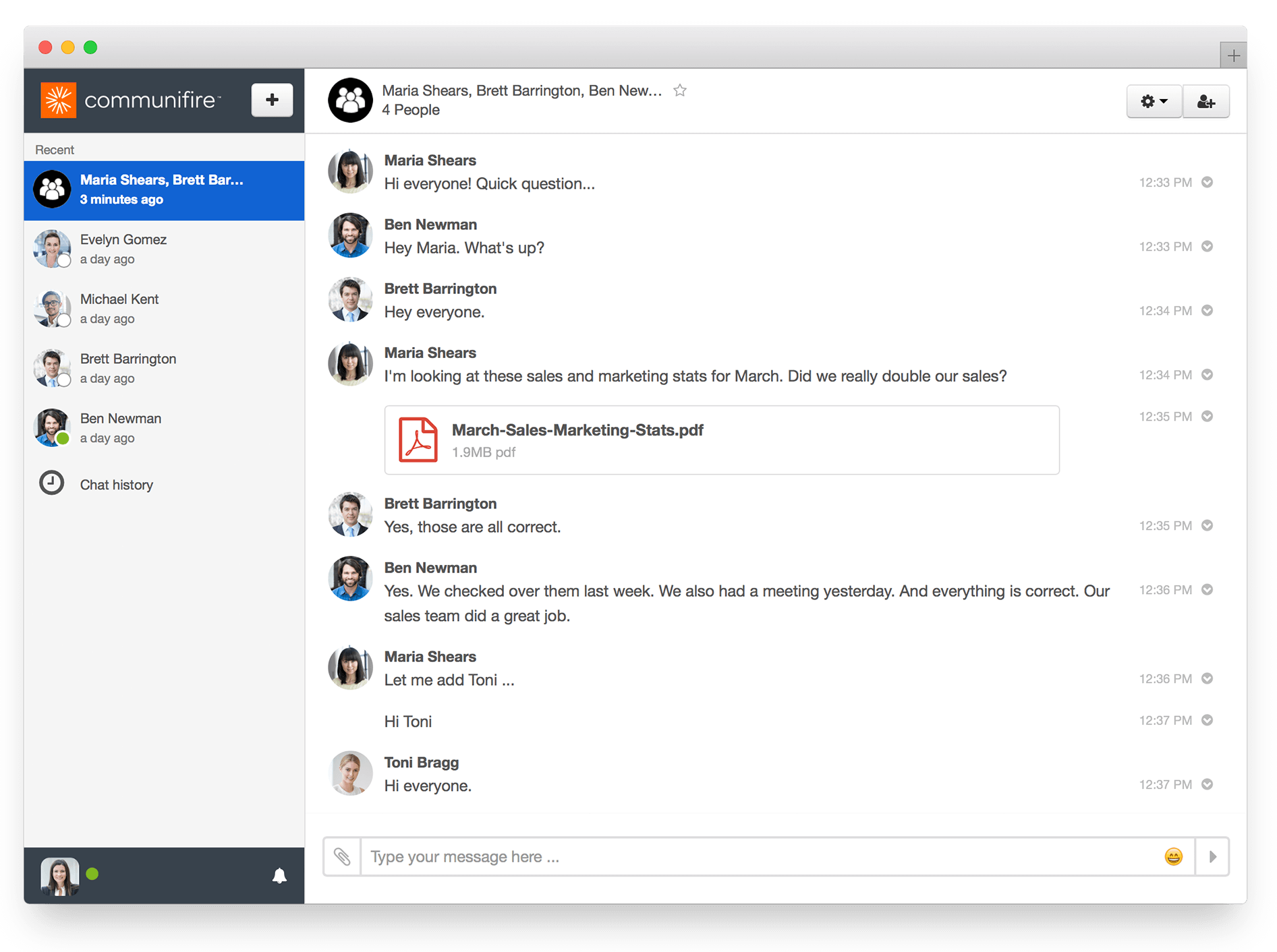 online collaboration tools for business - Communifire chat app