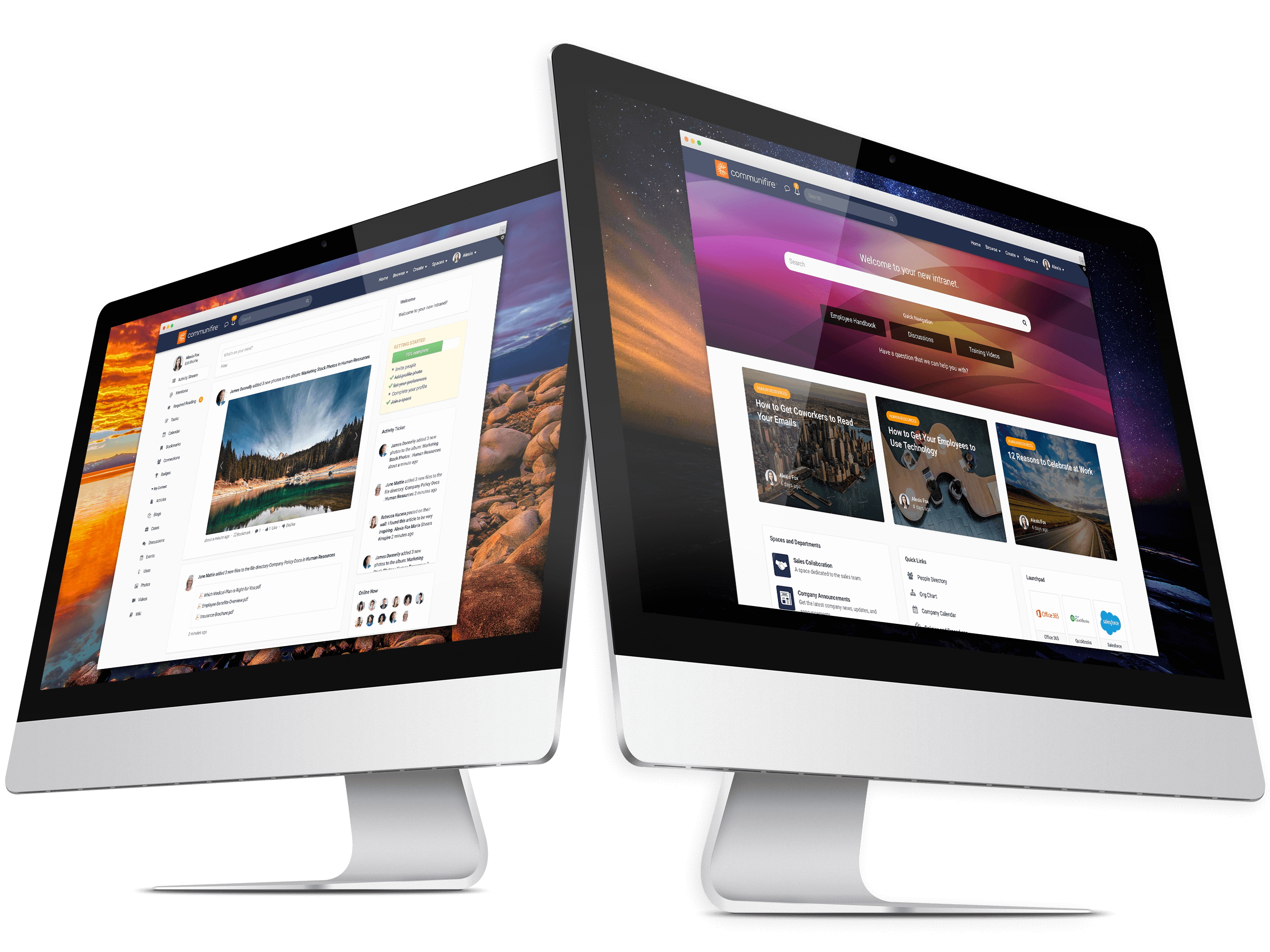 company intranet design - homepage news