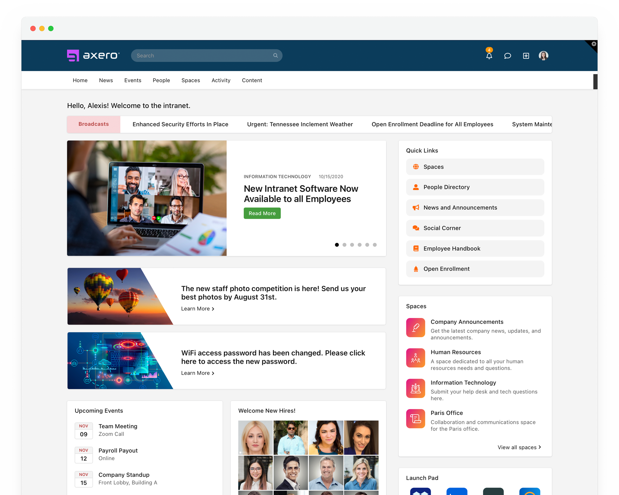 intranet trends - homepage