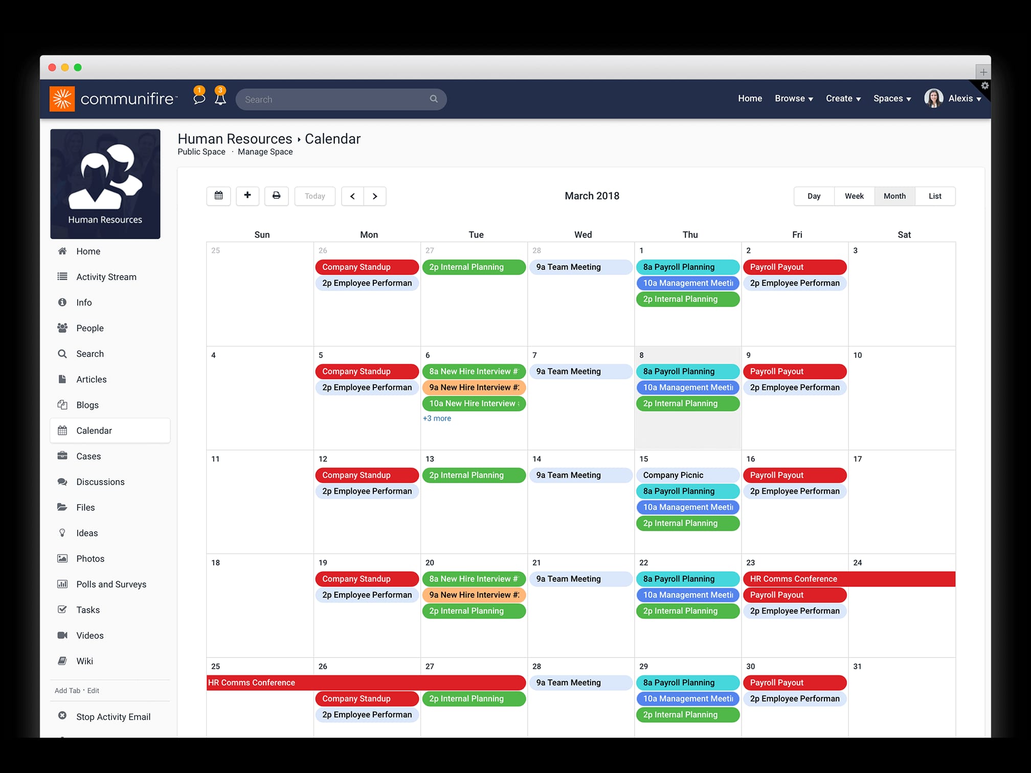 company intranet ideas - intranet calendars