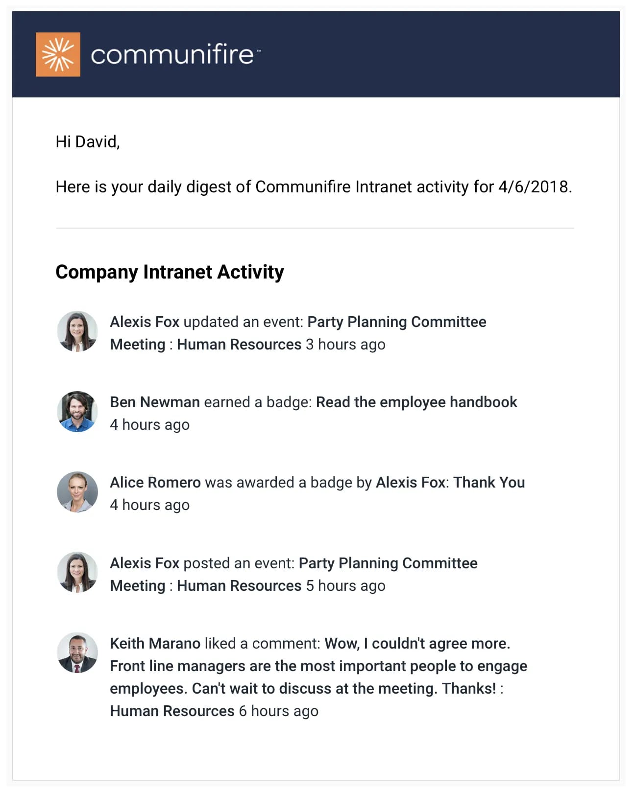 intranet discussion forums - email notifications