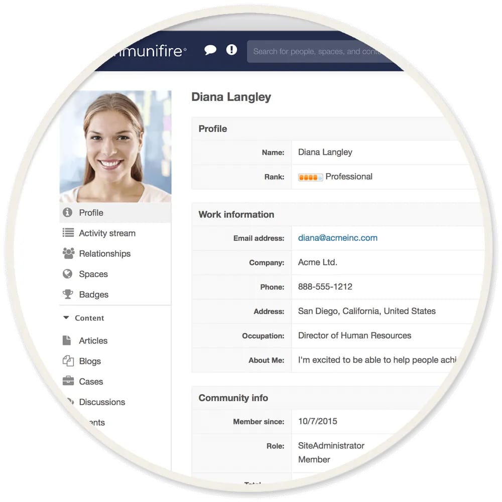 intranet glossary - employee profiles