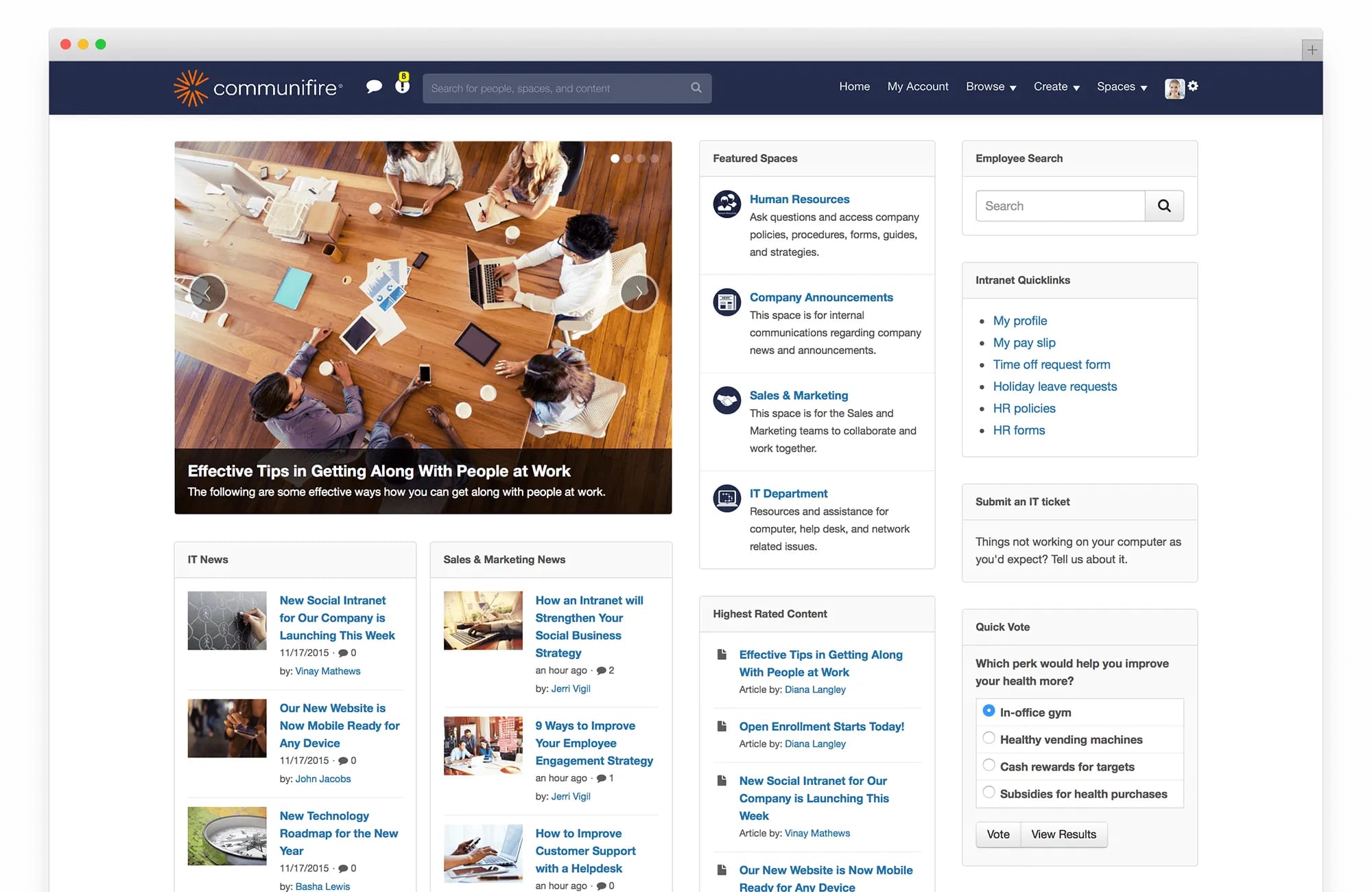intranet glossary - homepage