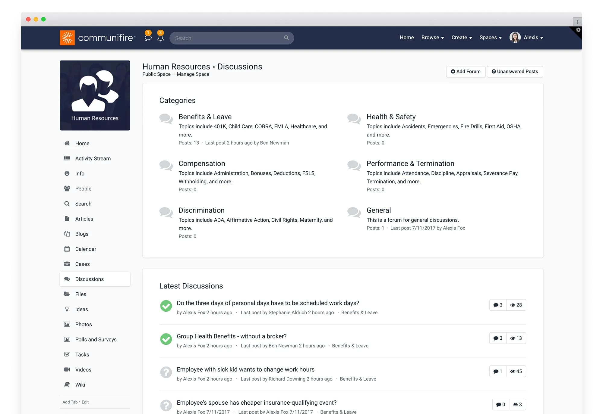 intranet discussion forums