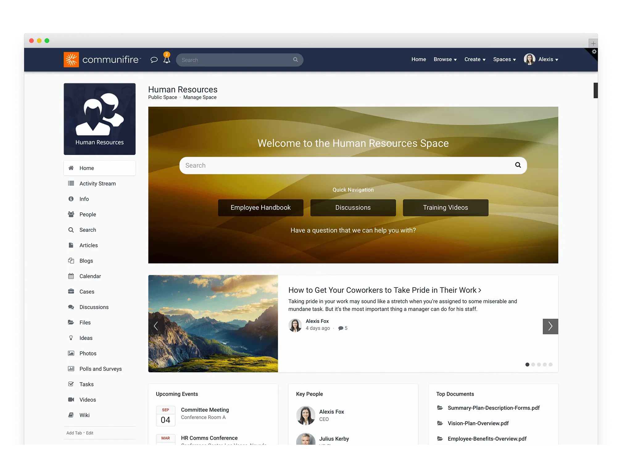 company intranet ideas - best intranet navigation