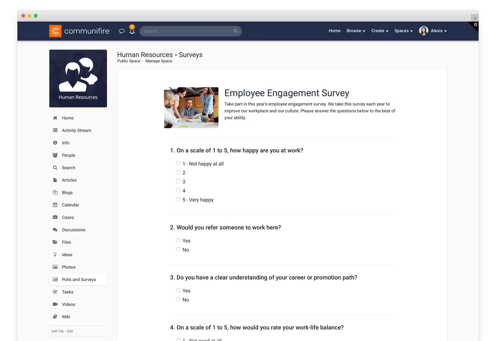 Use employee surveys