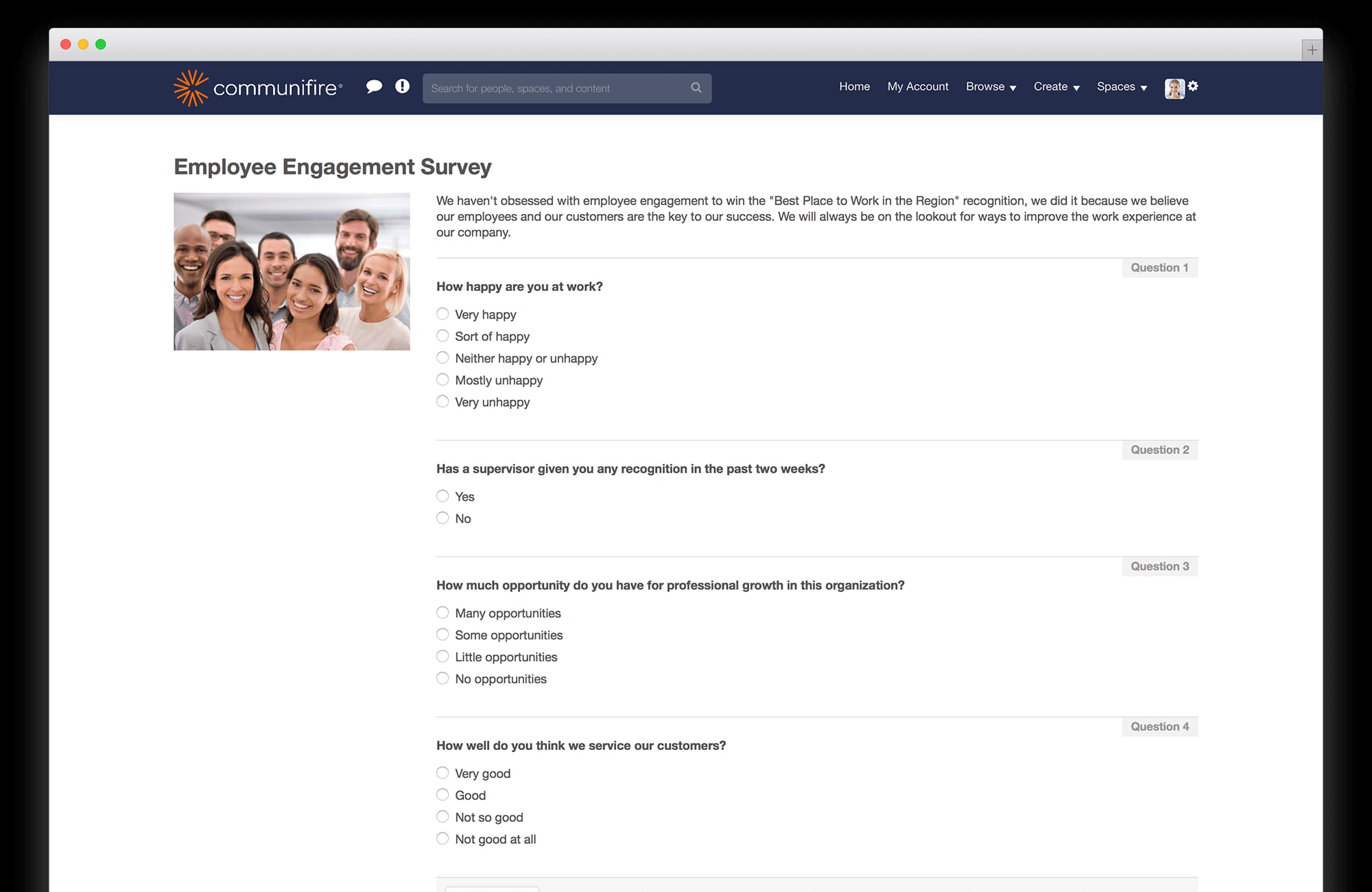 intranet governance - employee engagement survey