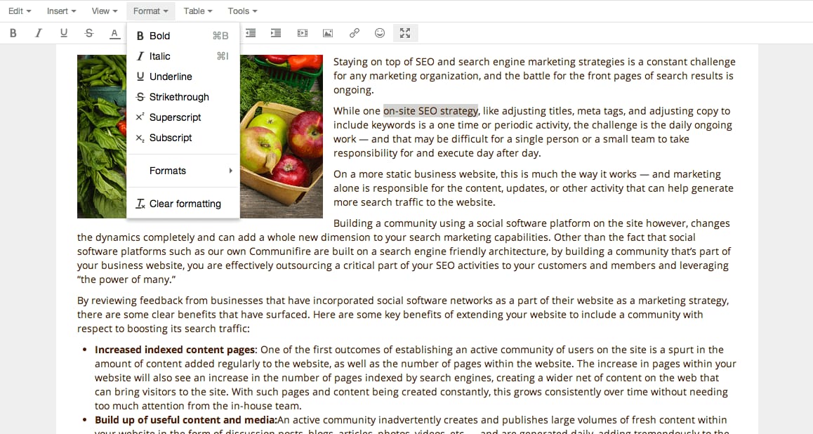 Enhancement: WYSIWYG Text Editor