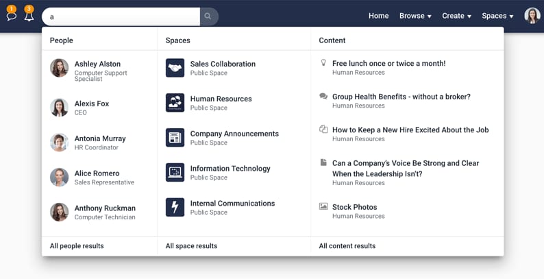 intranet personalization - navigation