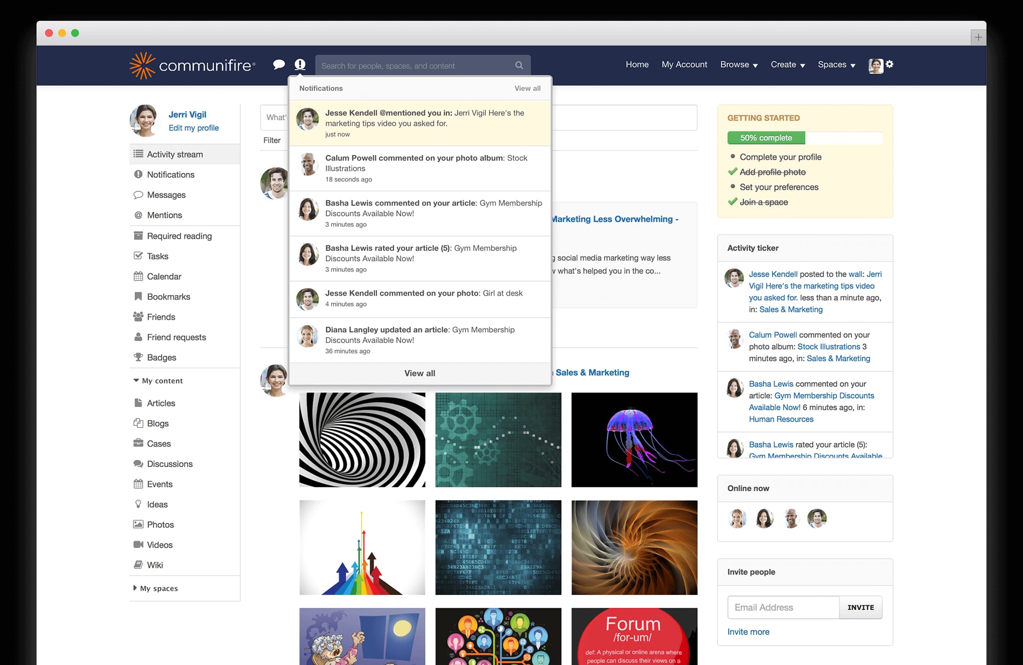 successful intranet notifications