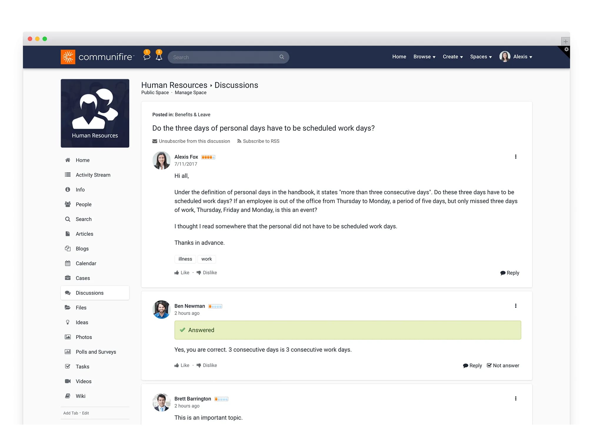 intranet discussion forums