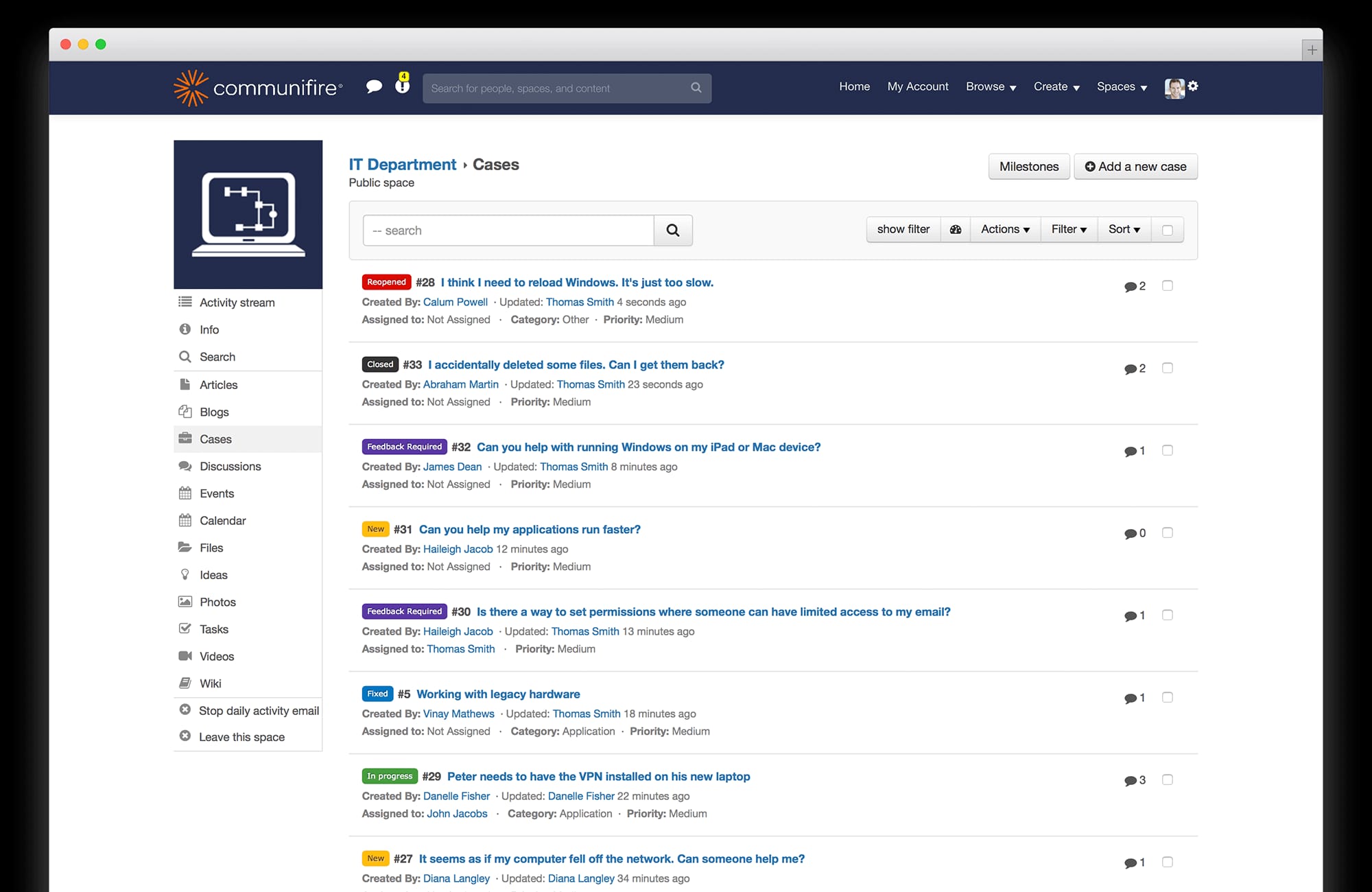 intranet platform - issue tracking software