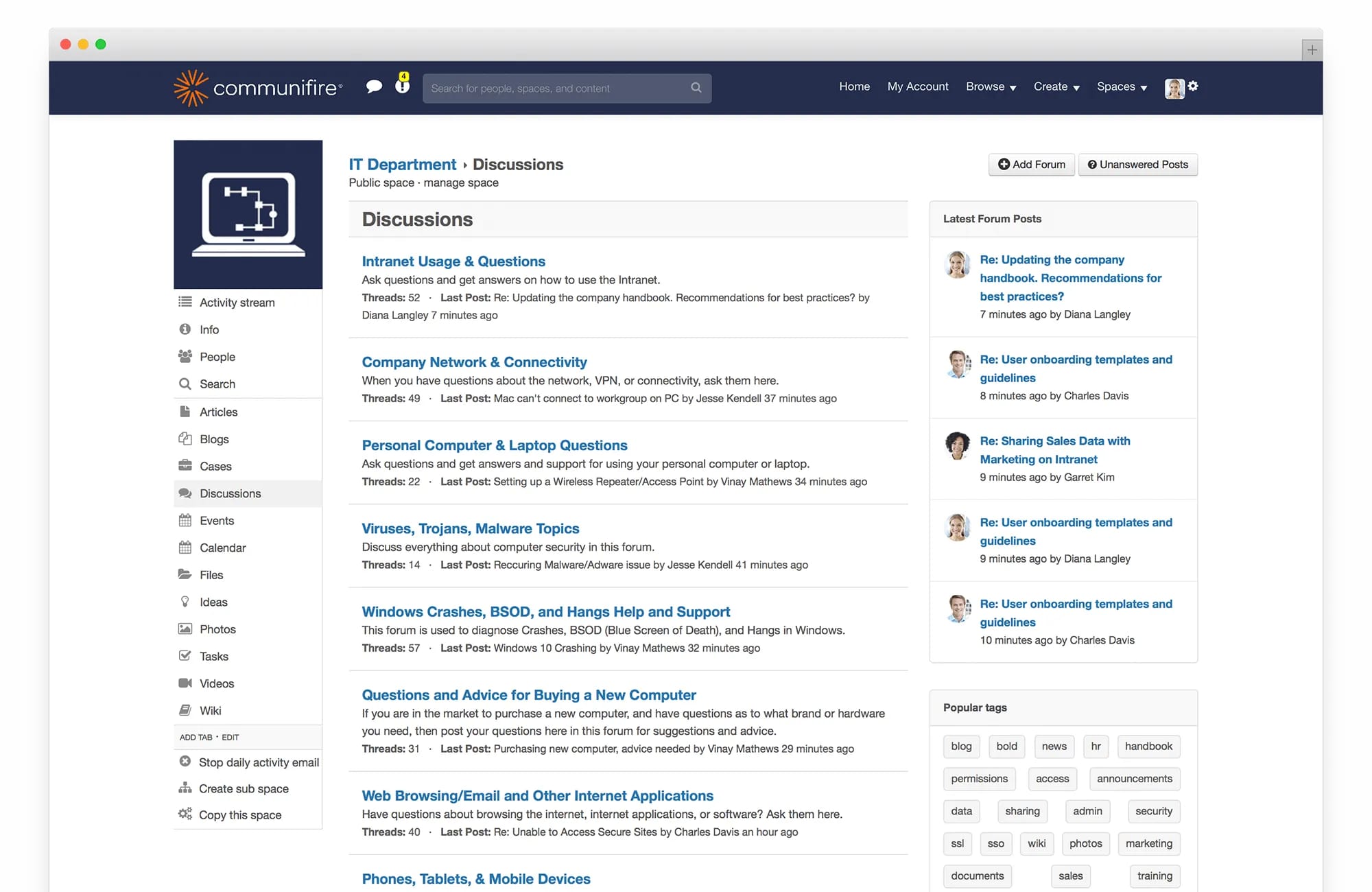 nonprofit communications plan - intranet discussion forums