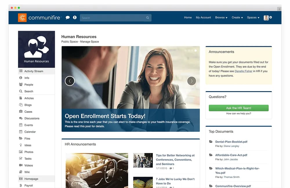 intranet software - online workspace