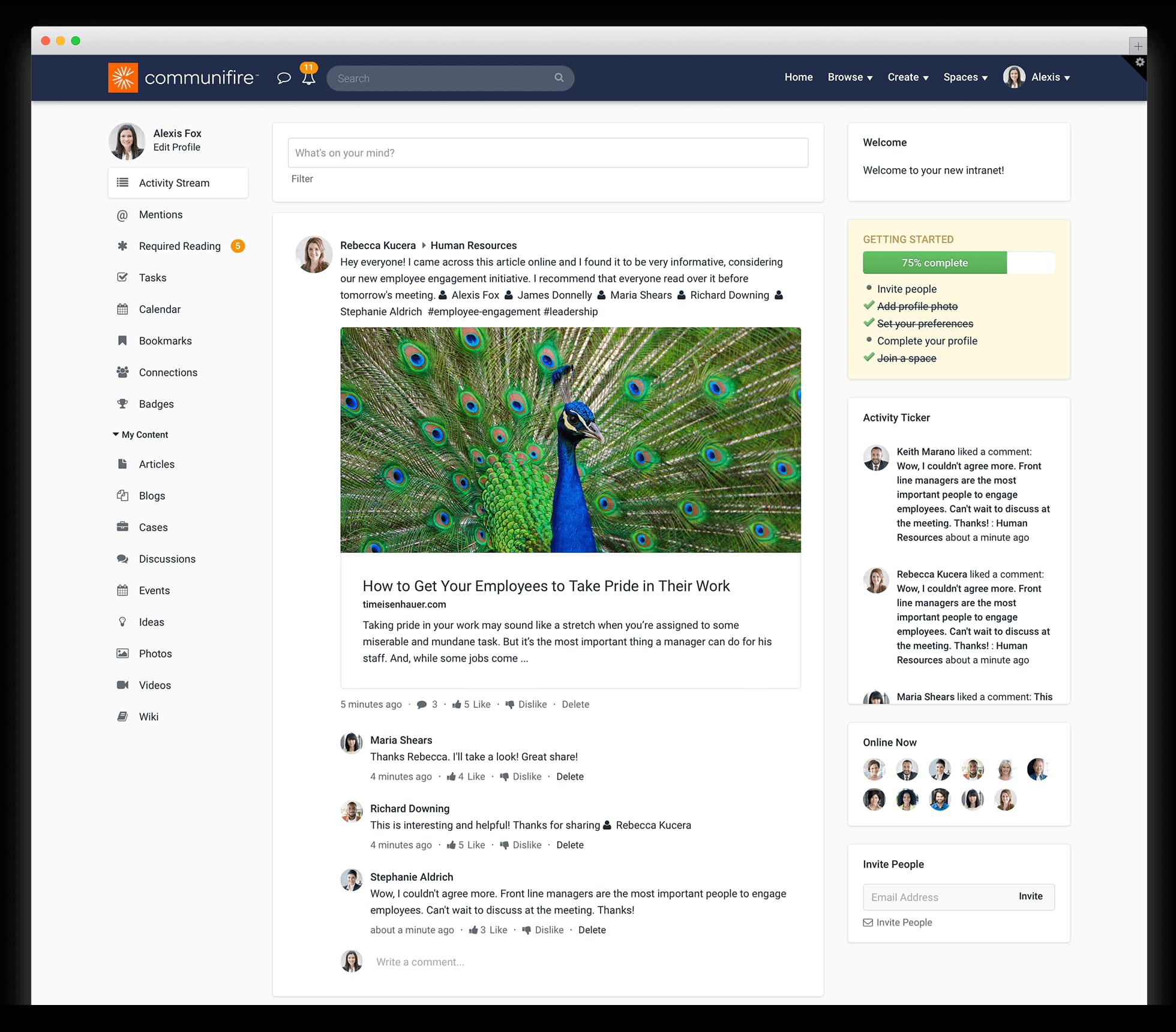company intranet examples