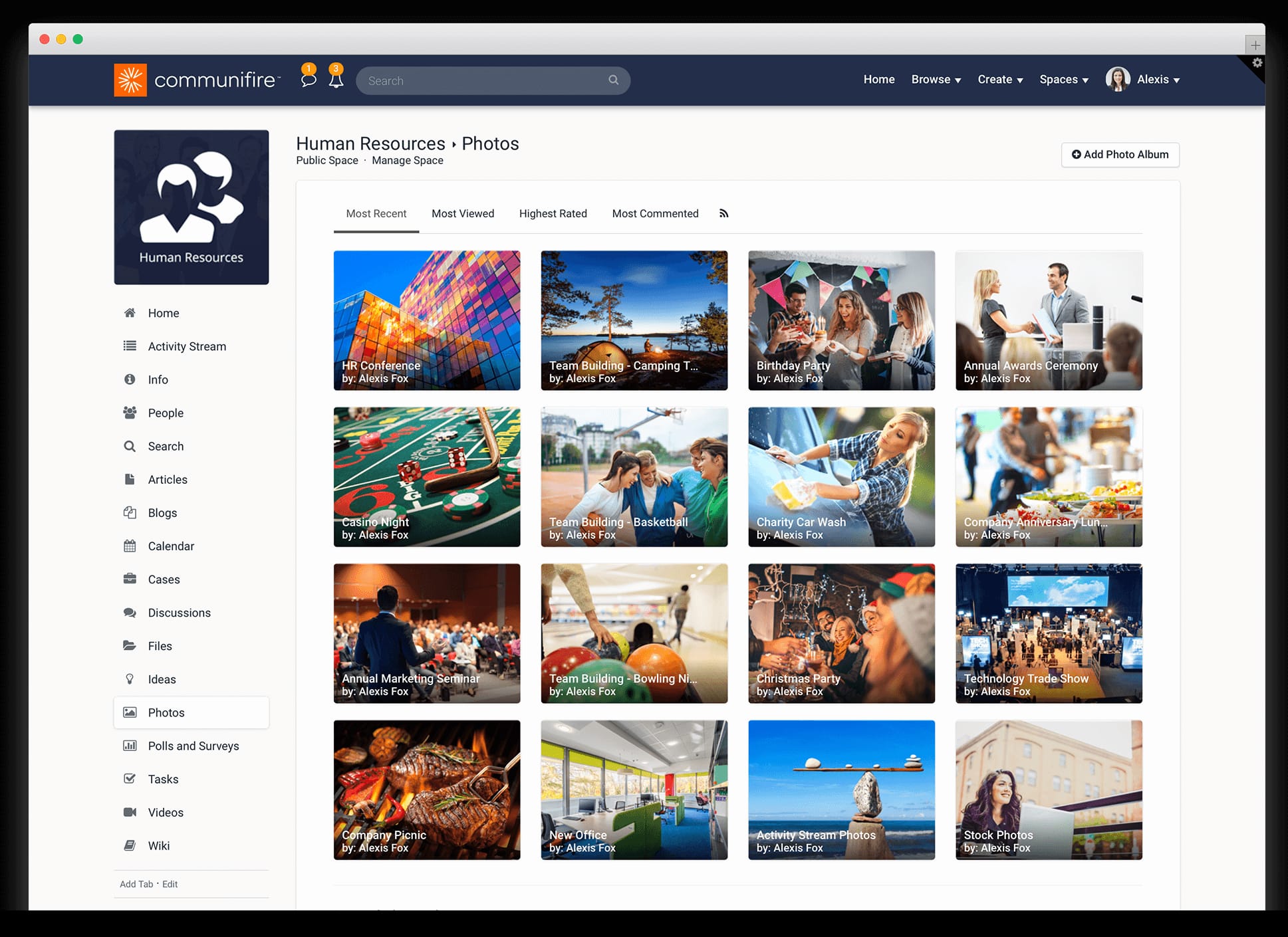 company intranet examples