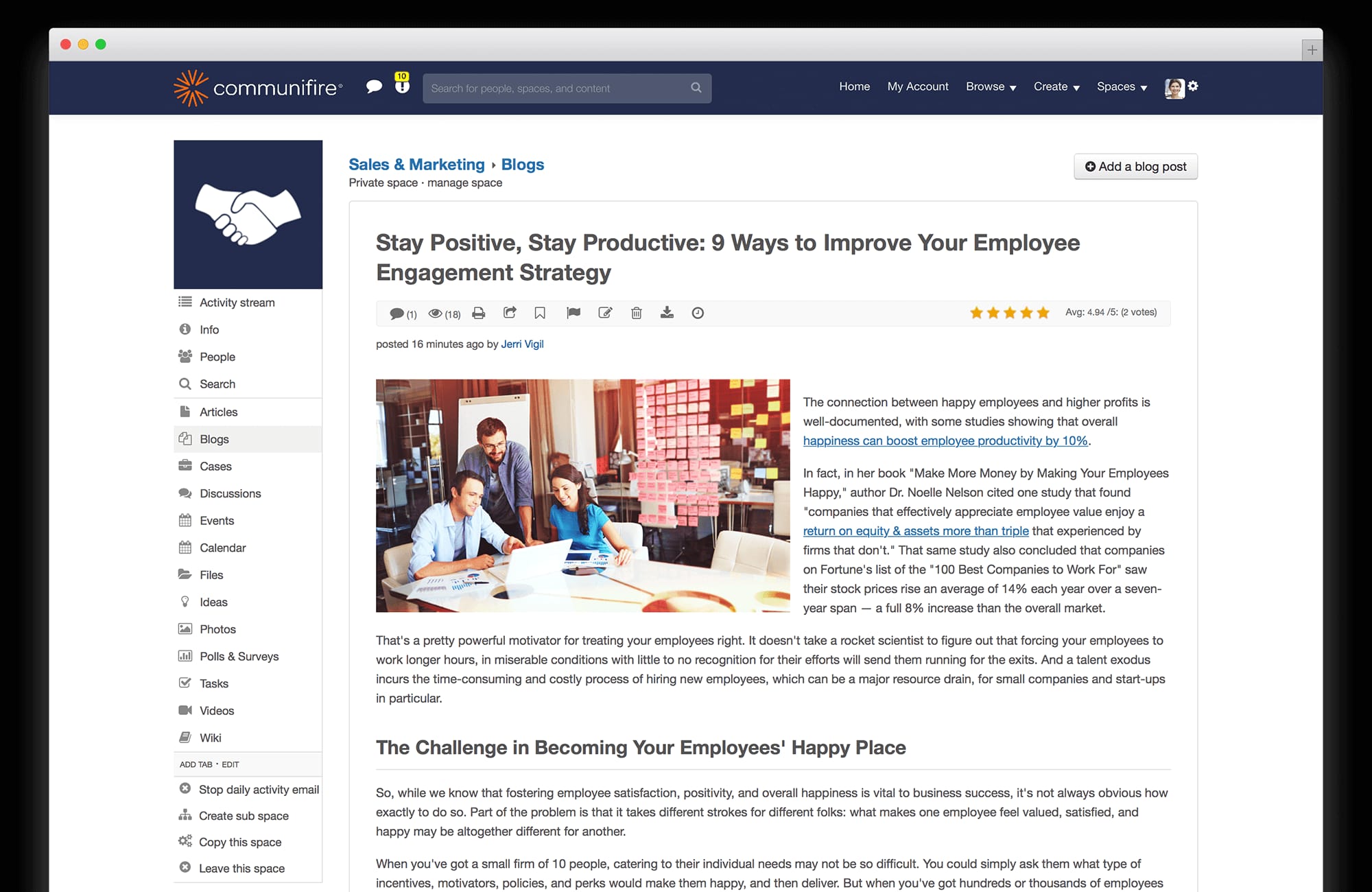 business blogging software