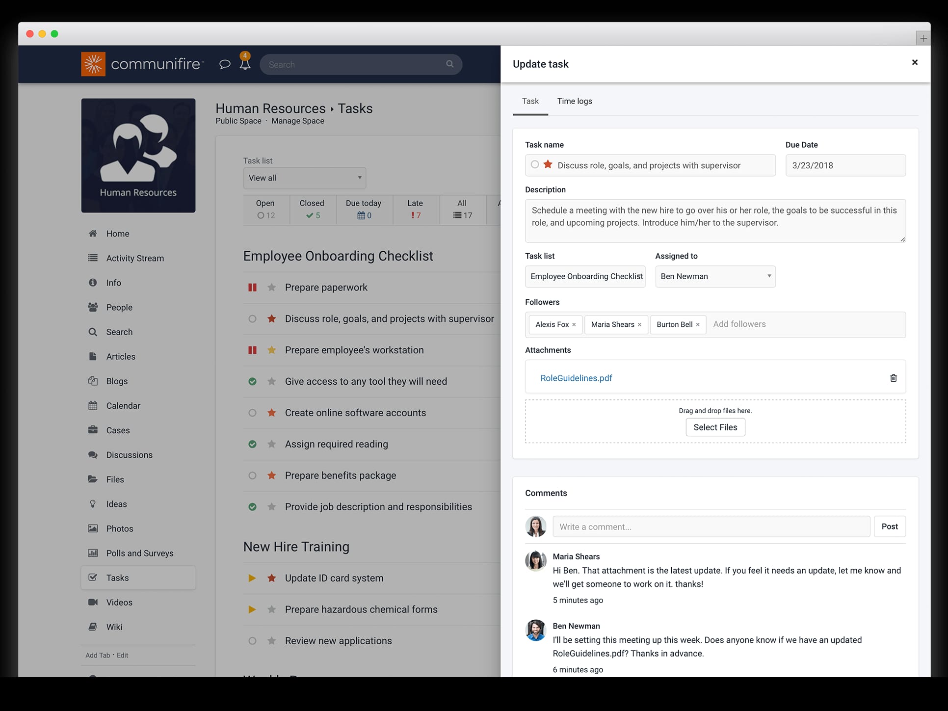 corporate intranet - task manager