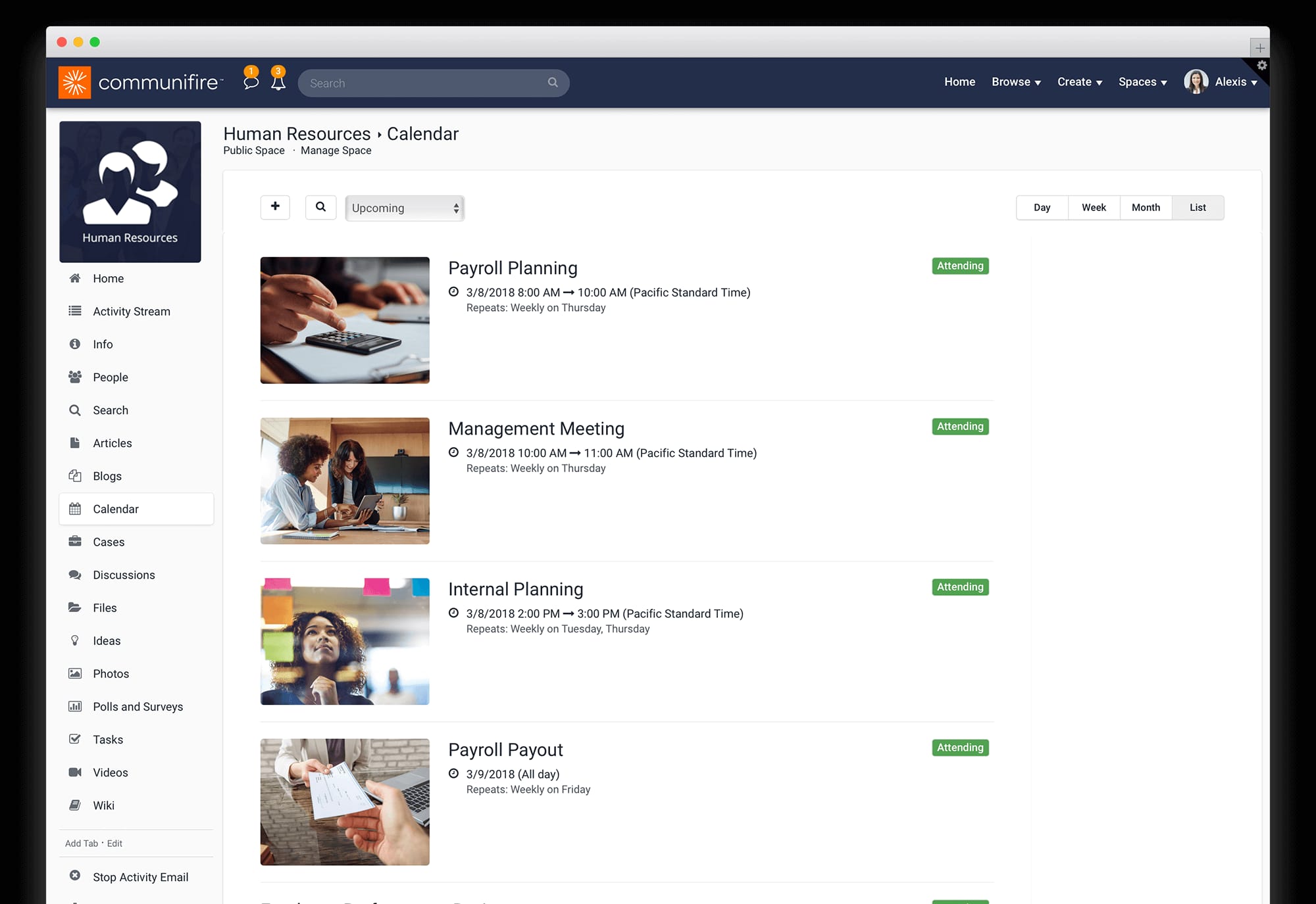 Intranet Calendar