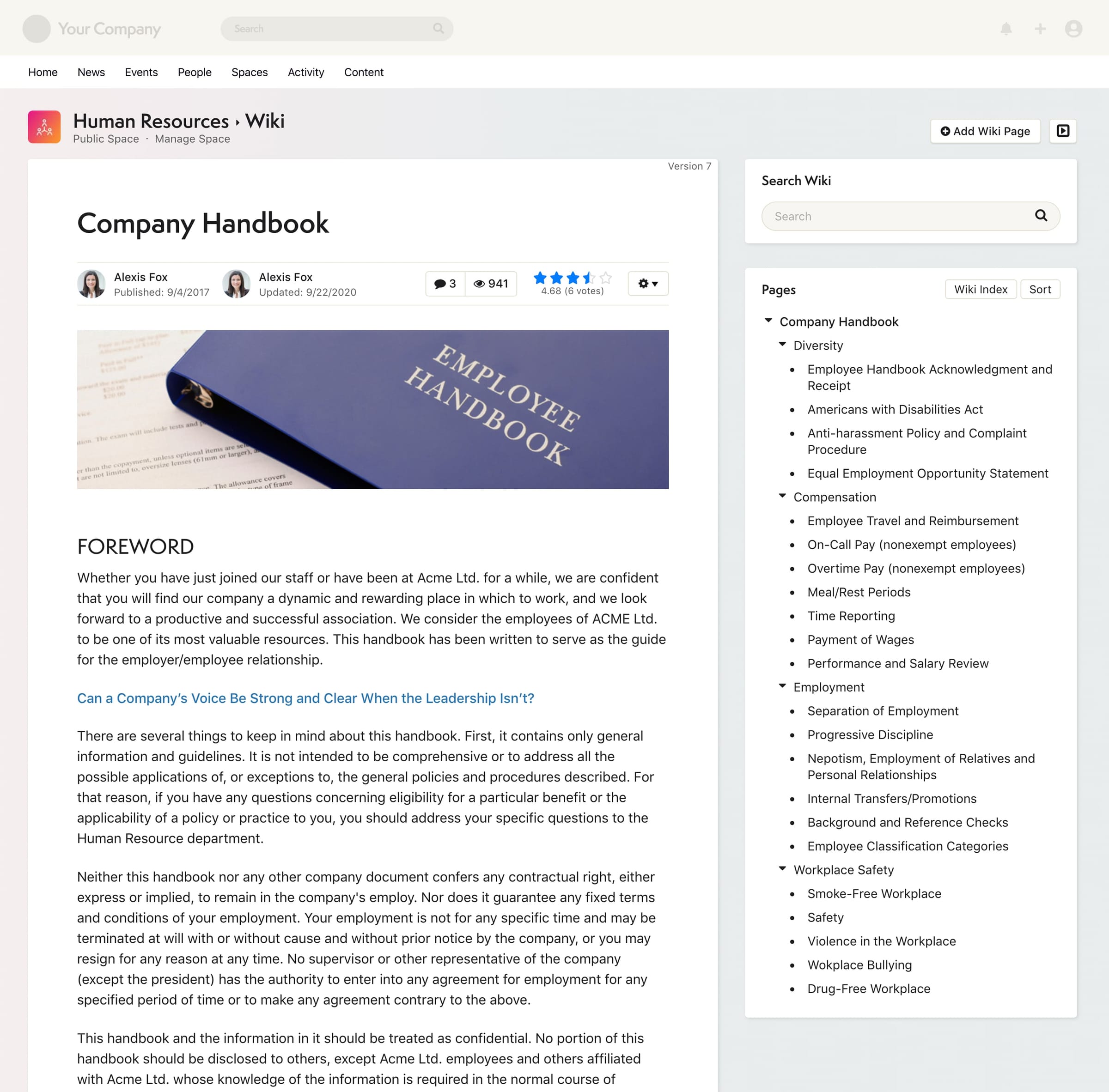 knowledge sharing tools - wiki