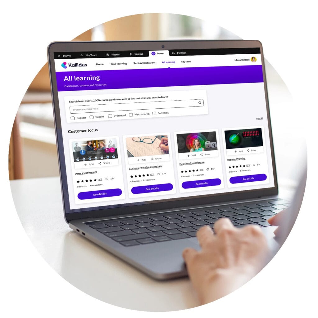 employee engagement software for professional development - kallidus