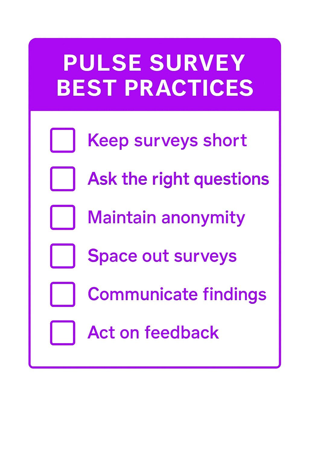 Best Practices for Conducting Pulse Surveys