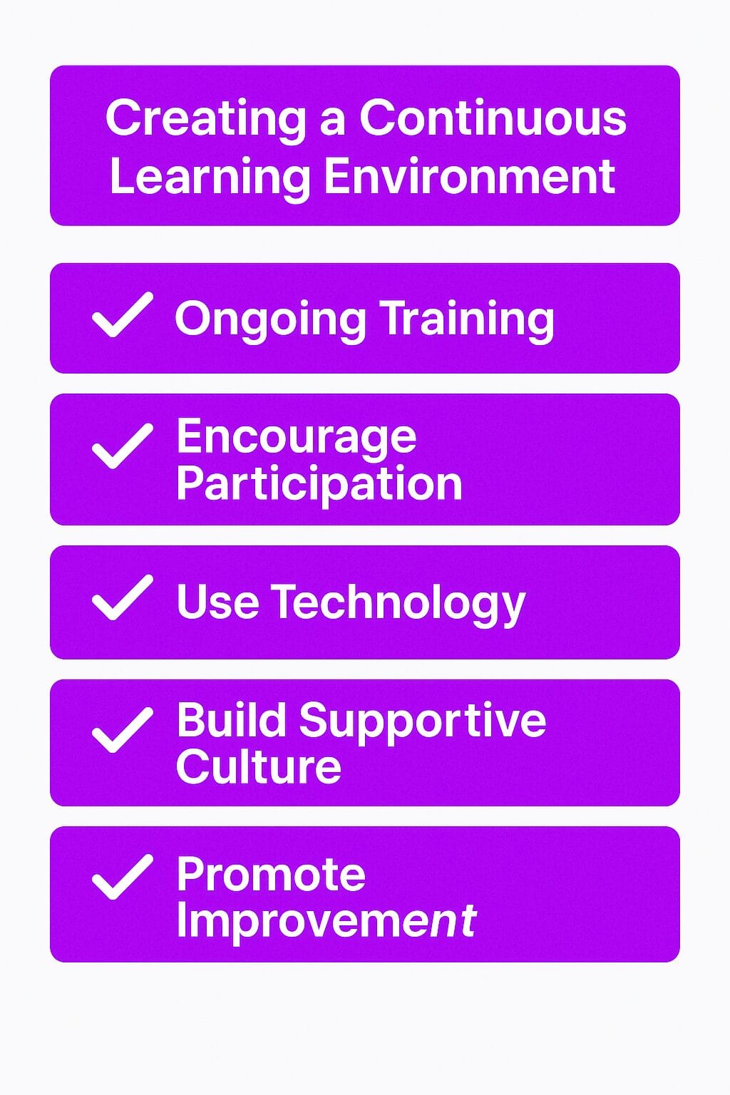 Creating a Continuous Learning Environment