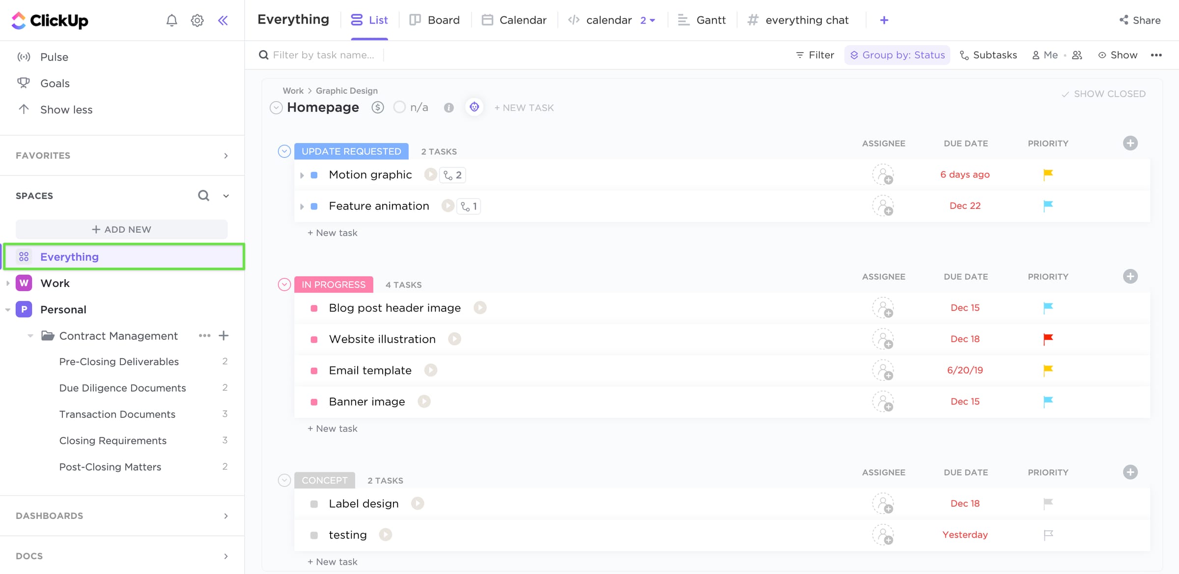 Clickup Screenshot