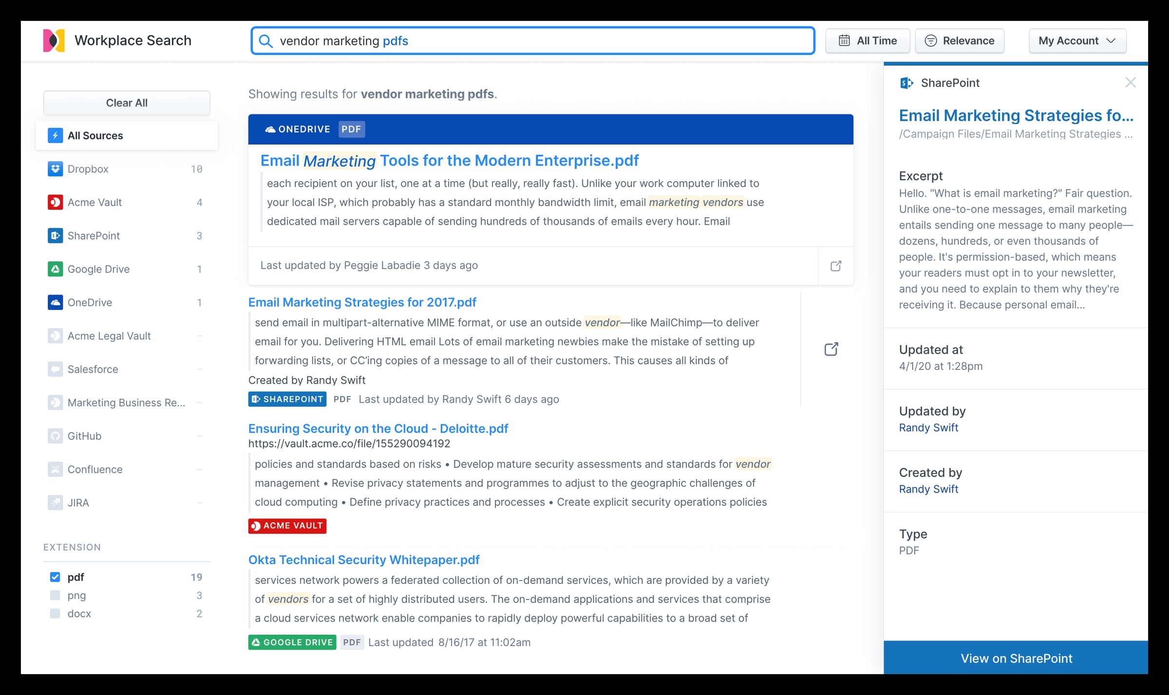 Elastic Workplace Search