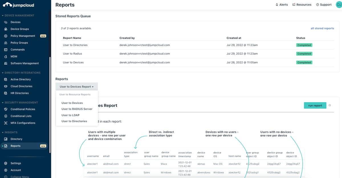 Jumpcloud Dashboard