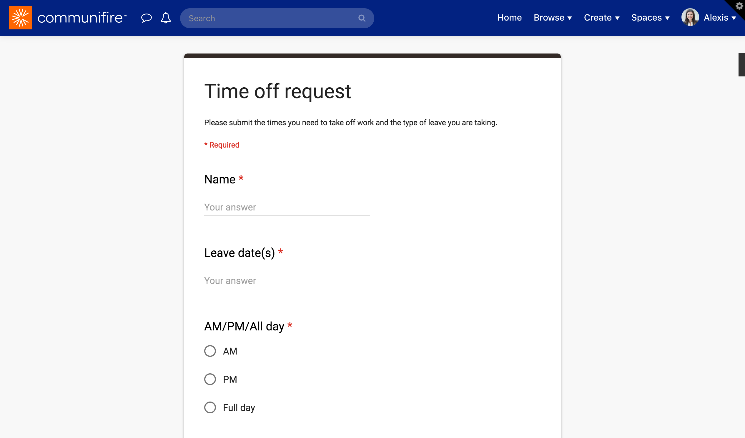 embed google forms intranet