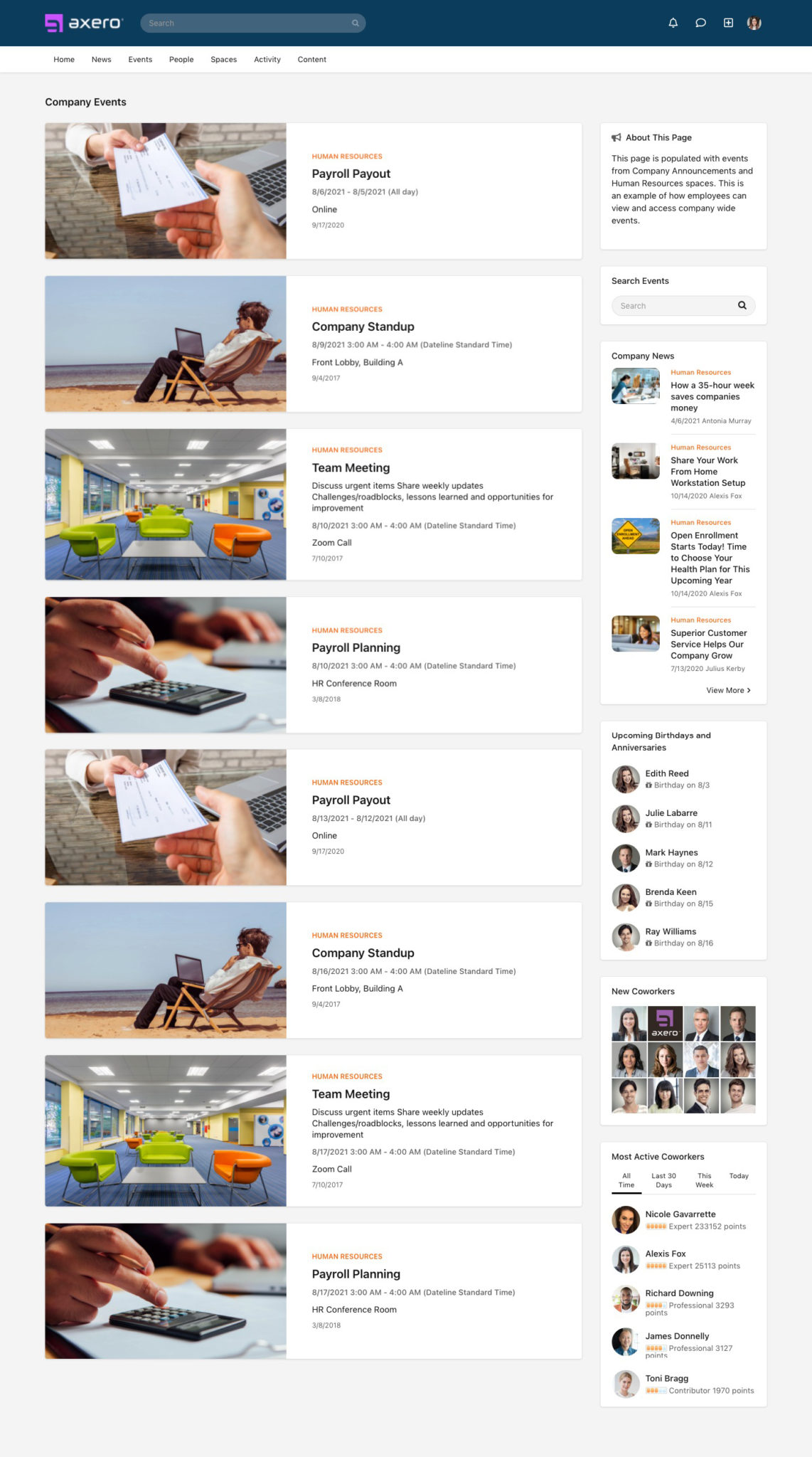 Intranet Templates - Great Designs To Enhance Your Intranet - Axero ...