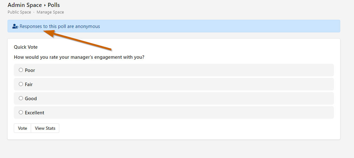 Anonymous Poll Intranet Tool