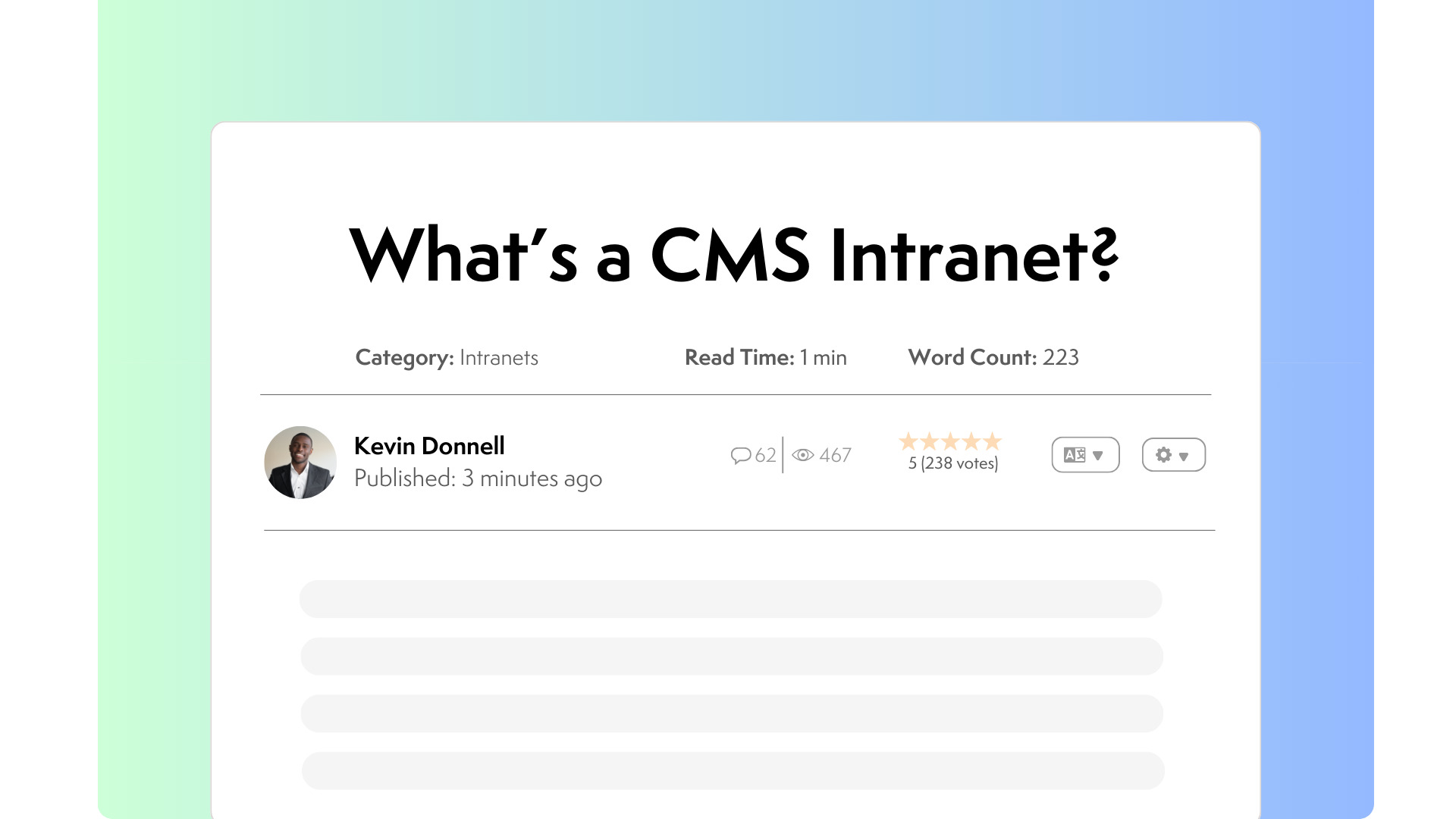 CMS intranet platform