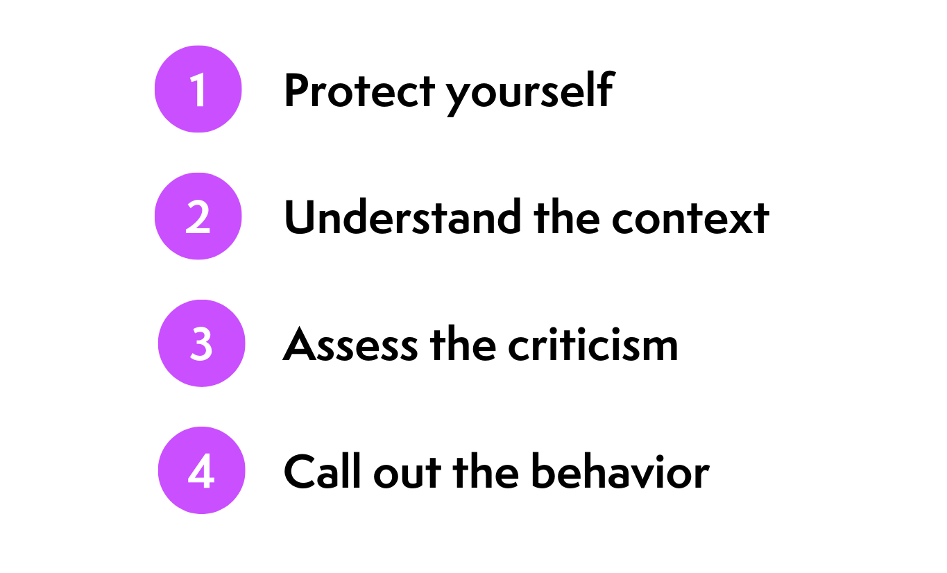 how to recognize and respond to destructive criticism