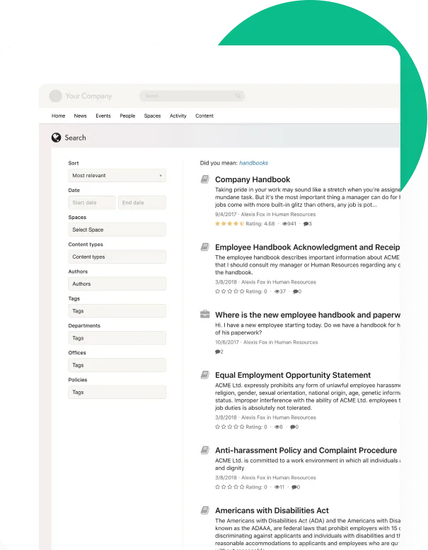 Intranet search