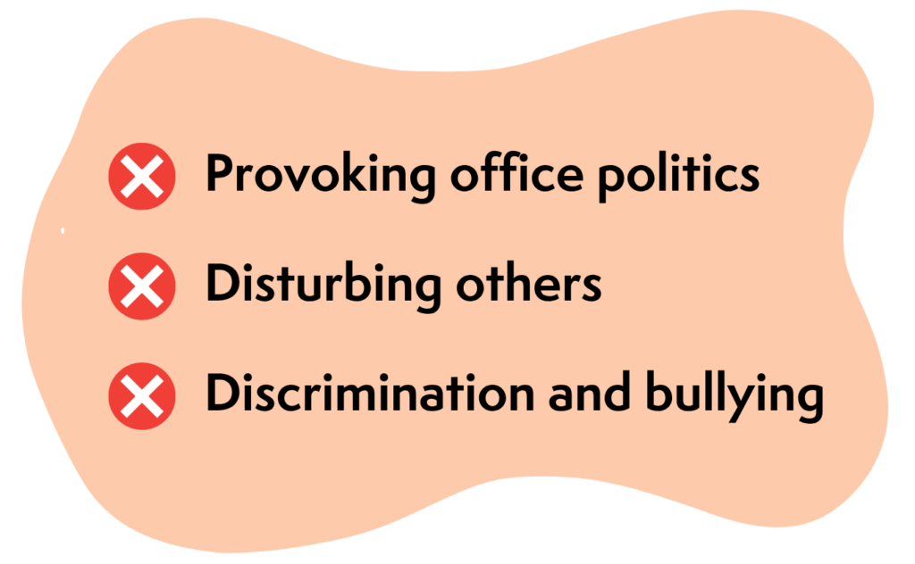 behaviors that are not professional