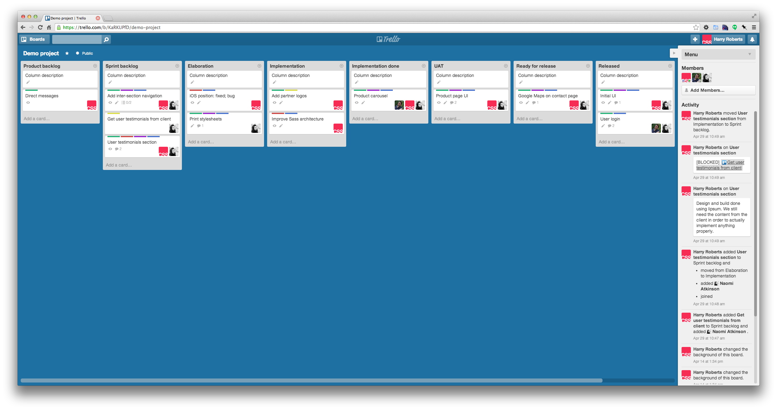 Trello Screenshot