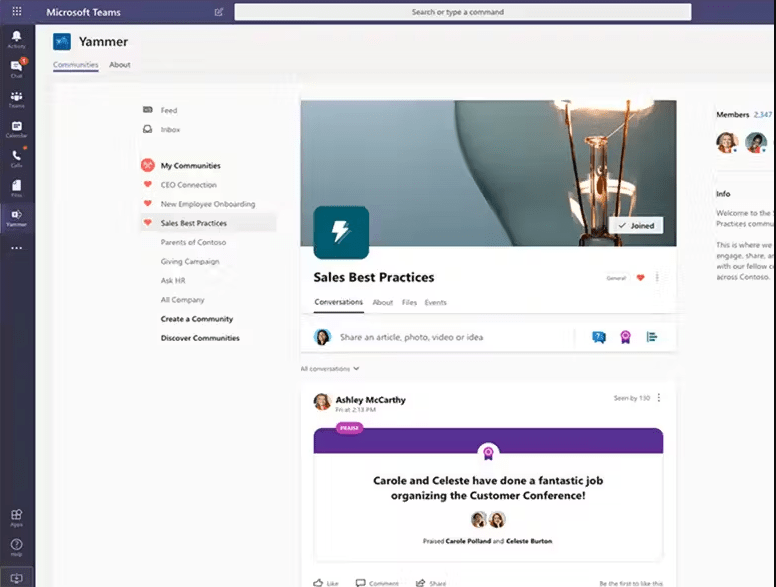 Yammer Intranet Solution Comparison