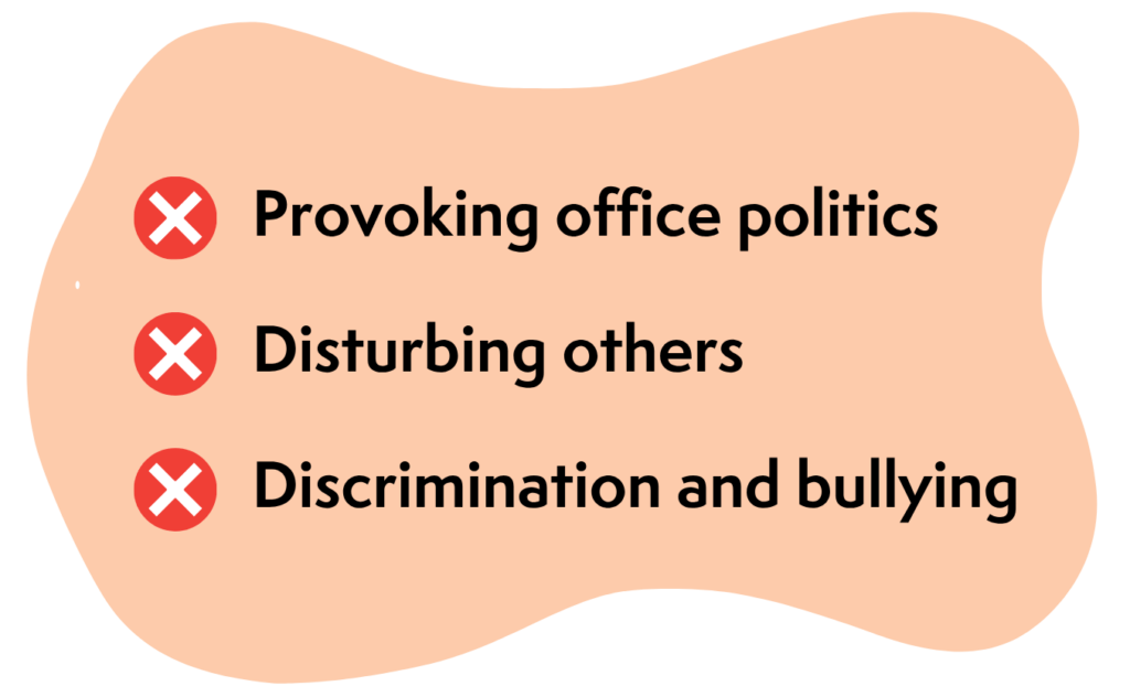 behaviors that are not professional