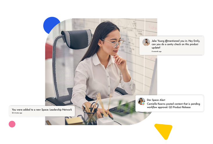 Laptop displaying files hub with logos of Dropbox, Google Drive, Box, OneDrive, and SharePoint.
