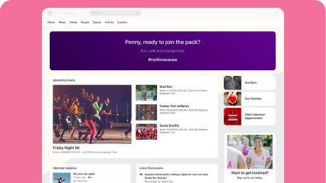 Launch pad with icons for Office 365, Slack, Workday, Zendesk, Salesforce, and OneDrive.